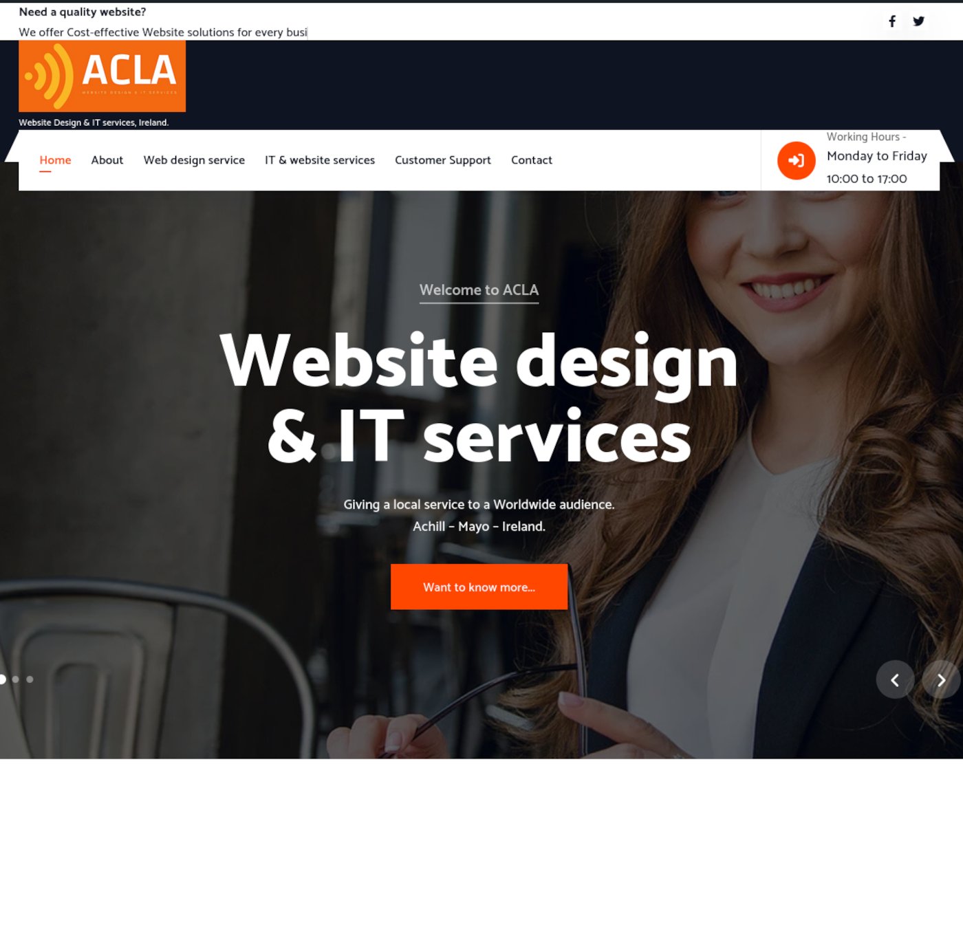 ACLA website design